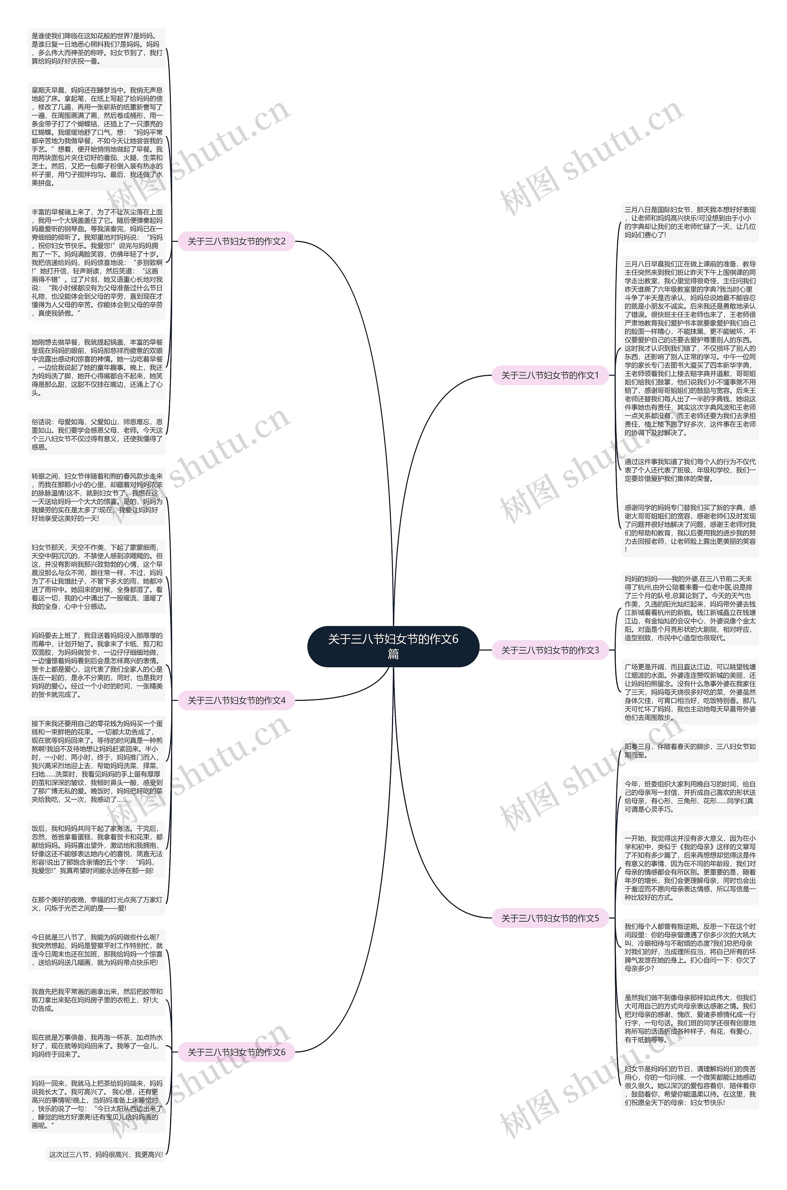 关于三八节妇女节的作文6篇思维导图