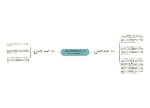 司法考试法制史笔记：西周的立法指导思想