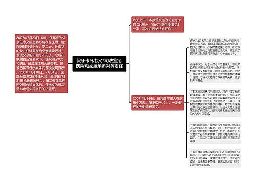 假牙卡死老父?司法鉴定:医院和家属承担对等责任