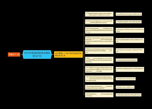 2021年英语四级语法模拟练习(18)