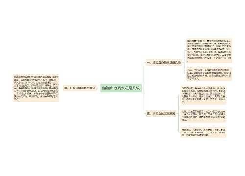 脑溢血办残疾证是几级