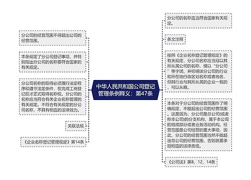 中华人民共和国公司登记管理条例释义：第47条