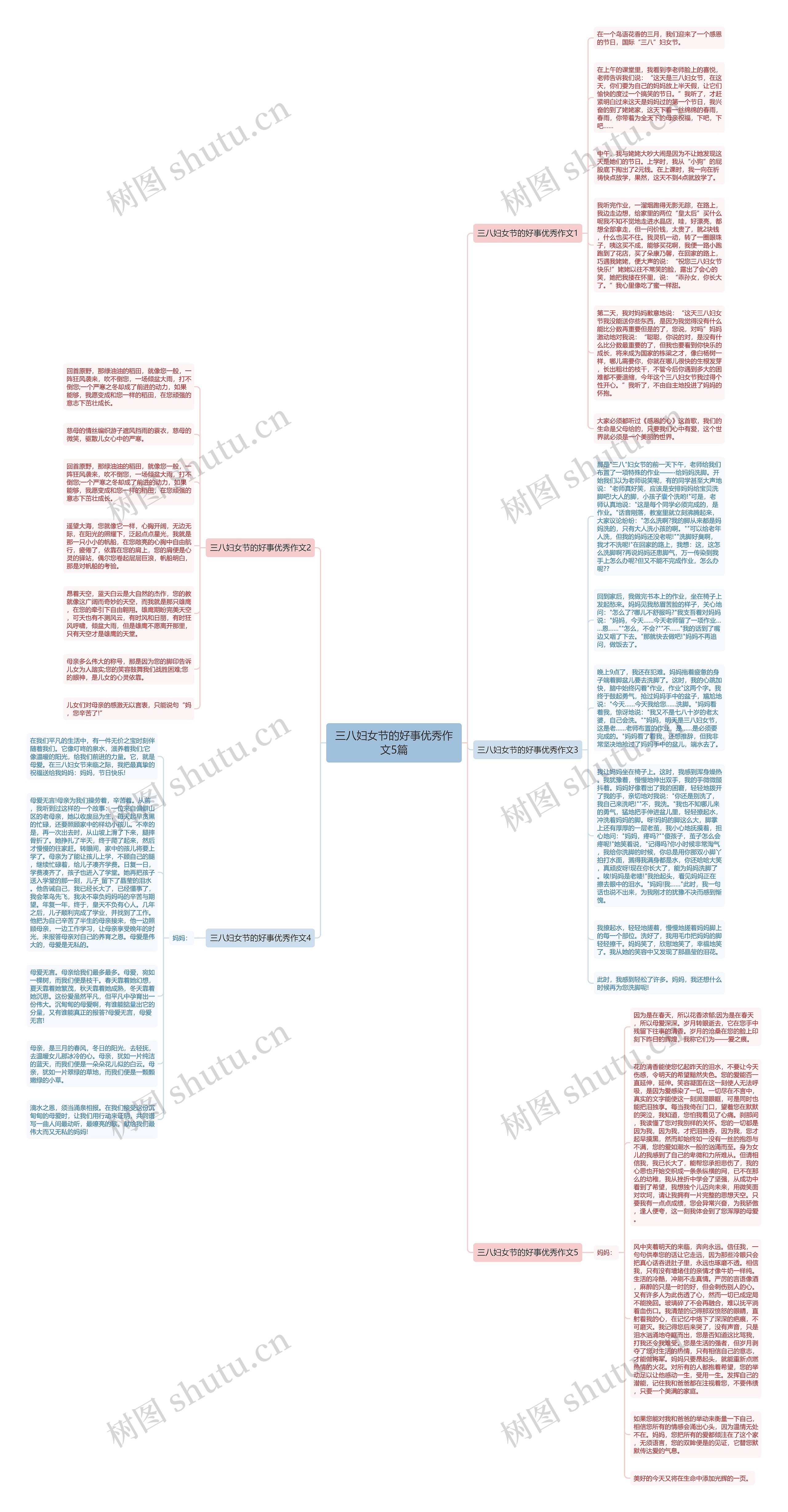 三八妇女节的好事优秀作文5篇思维导图