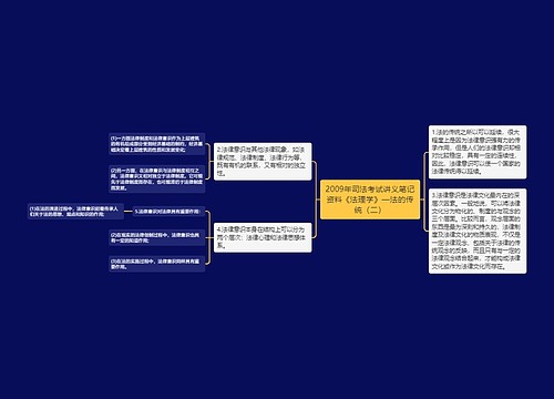 2009年司法考试讲义笔记资料《法理学》—法的传统（二）