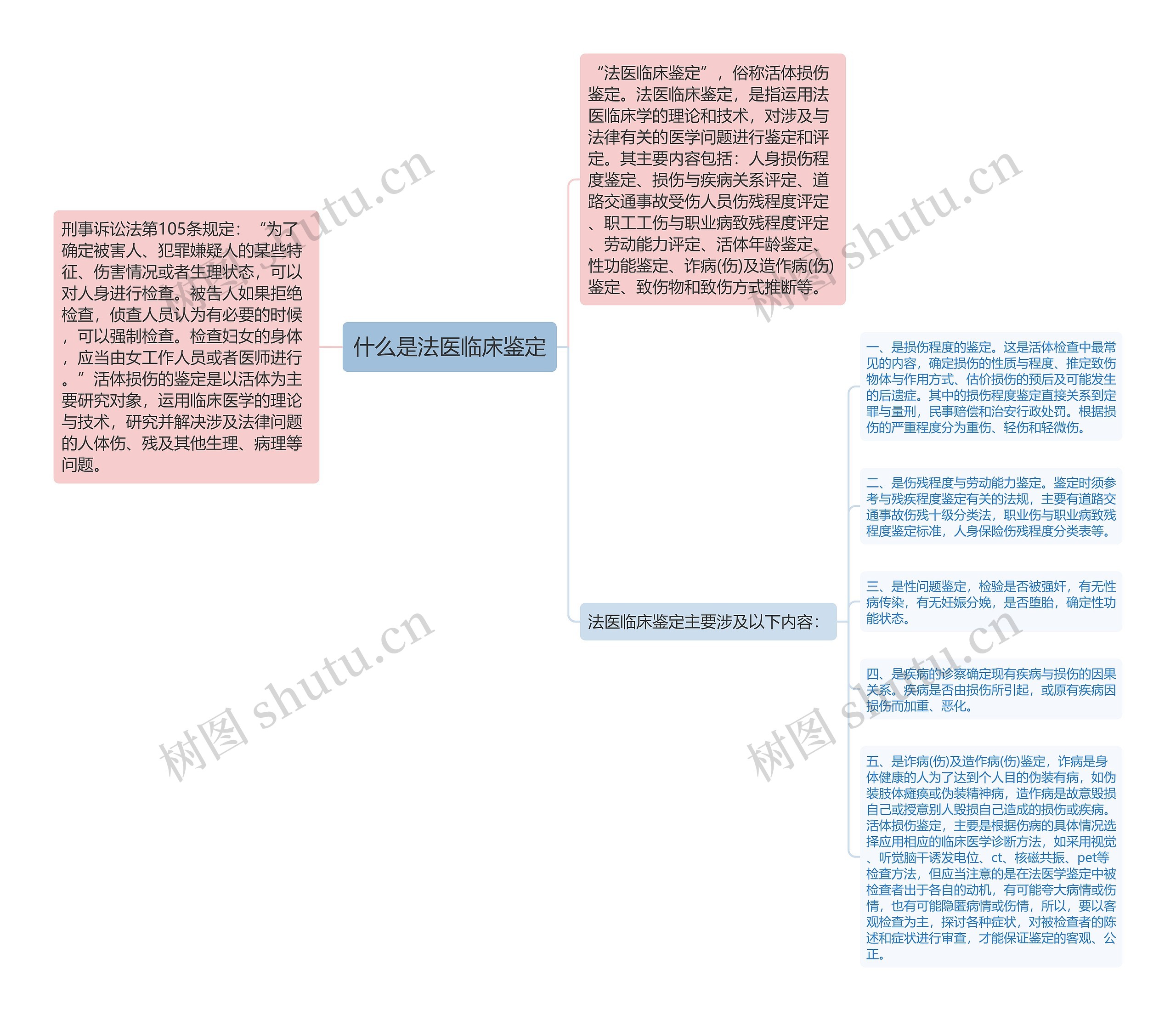 什么是法医临床鉴定思维导图