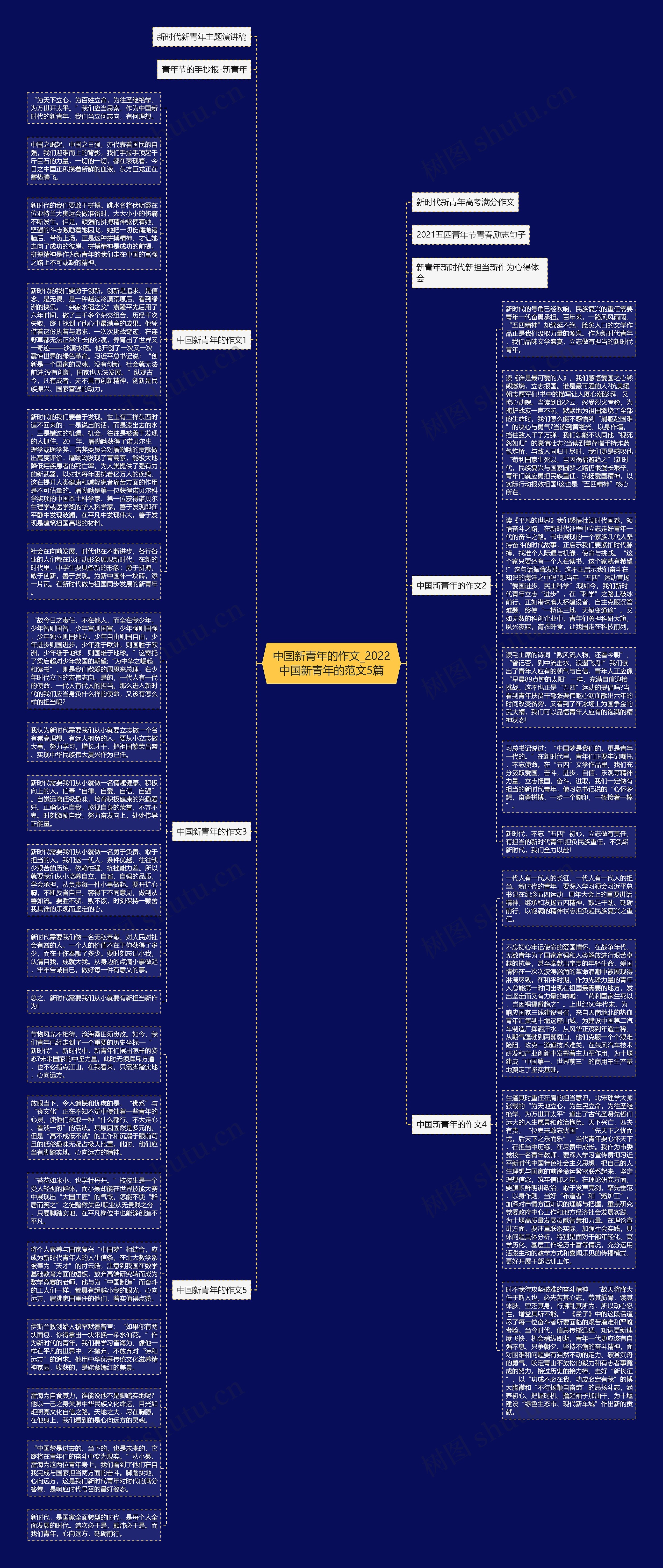 中国新青年的作文_2022中国新青年的范文5篇思维导图