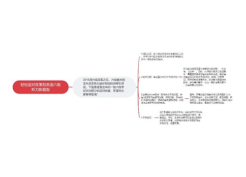 轻松应对改革后英语六级听力新题型