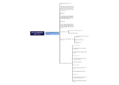 2020年6月英语四级词汇讲解：focus