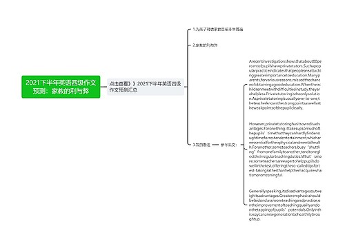 2021下半年英语四级作文预测：家教的利与弊