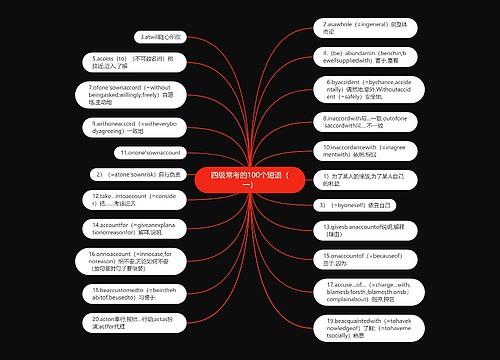 四级常考的100个短语（一）