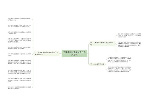 工商局可以直接认定三无产品吗
