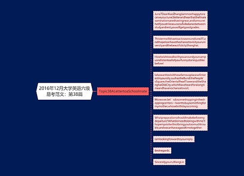 2016年12月大学英语六级易考范文：第38篇