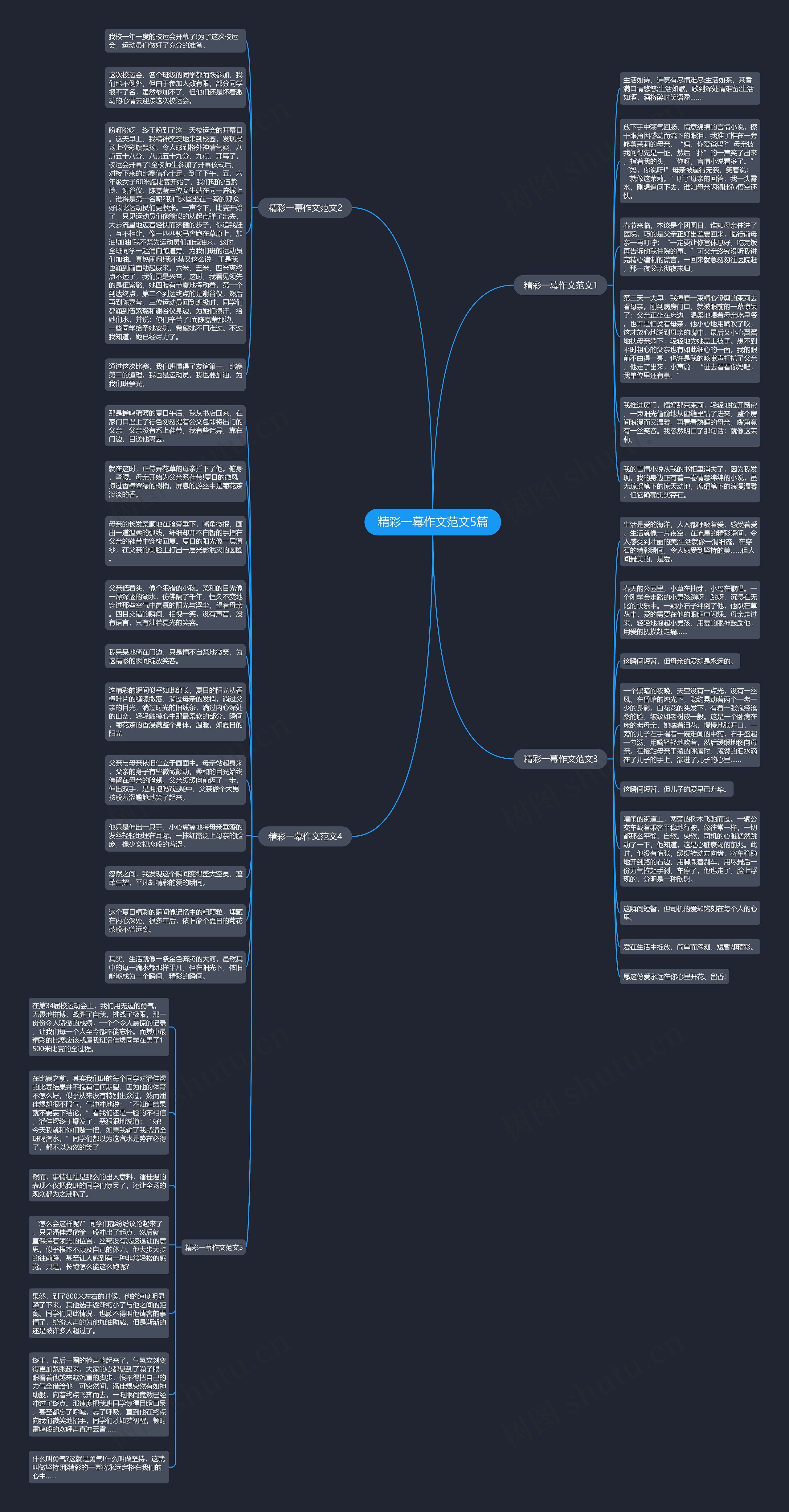 精彩一幕作文范文5篇思维导图高清图 精彩一幕作文范文5篇思维导图