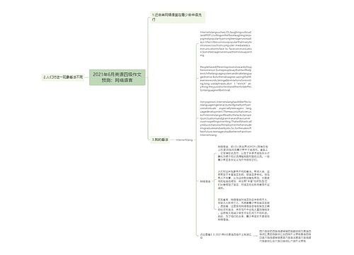 2021年6月英语四级作文预测：网络语言