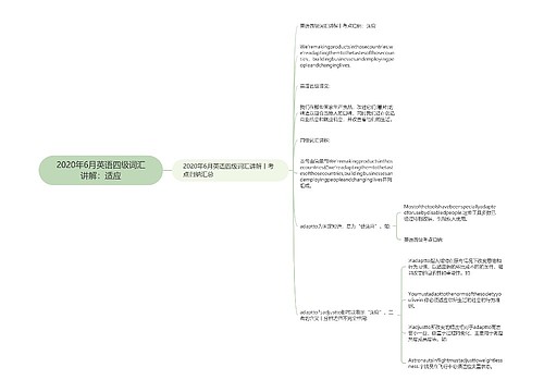 2020年6月英语四级词汇讲解：适应