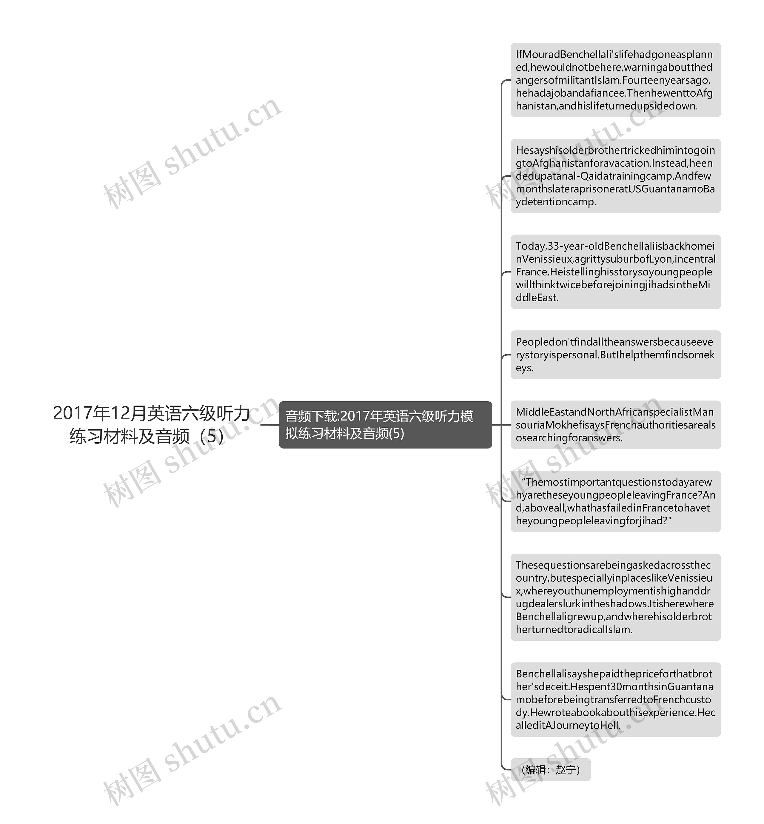 2017年12月英语六级听力练习材料及音频（5）思维导图