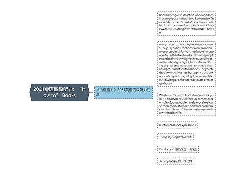 2021英语四级听力：“How to” Books