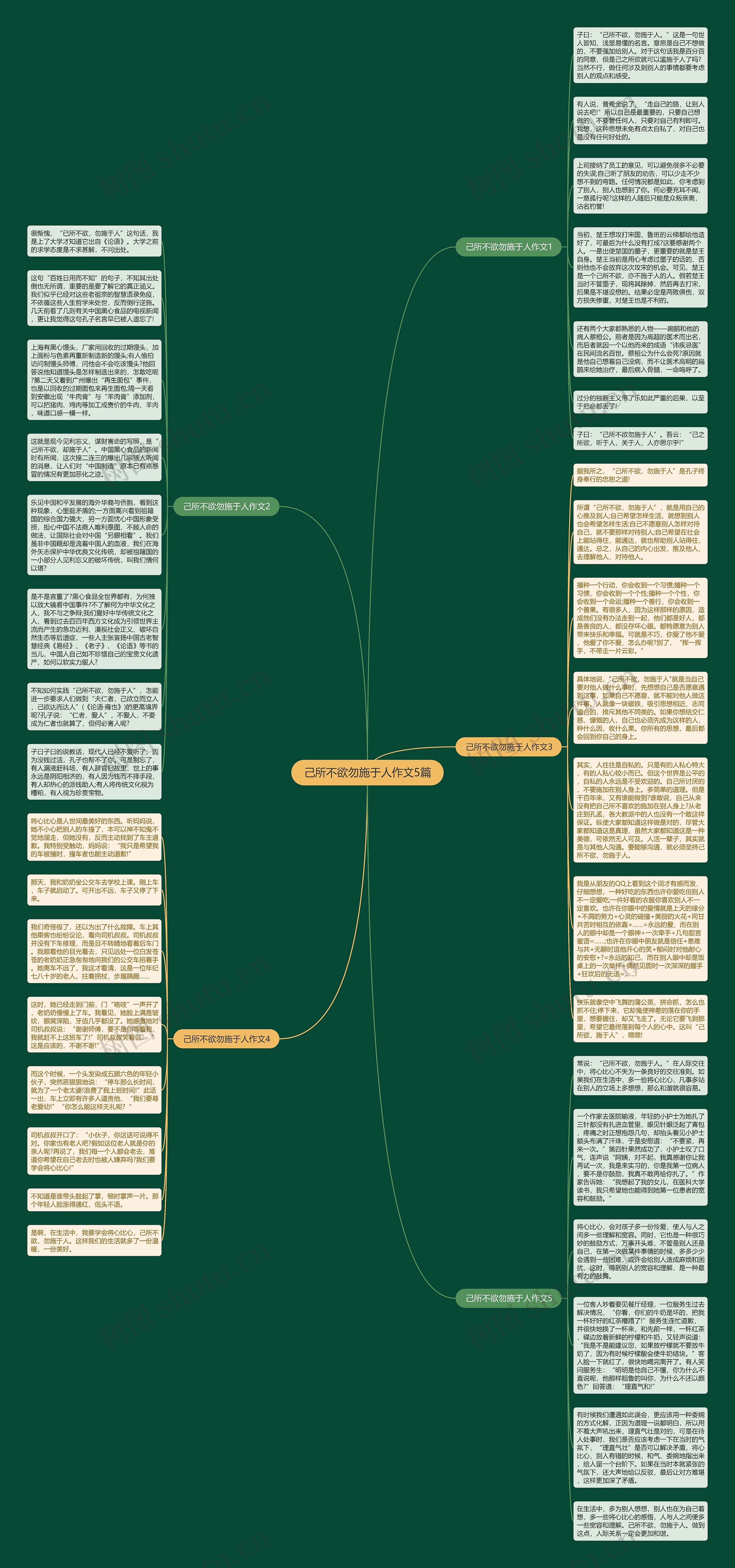 己所不欲勿施于人作文5篇思维导图
