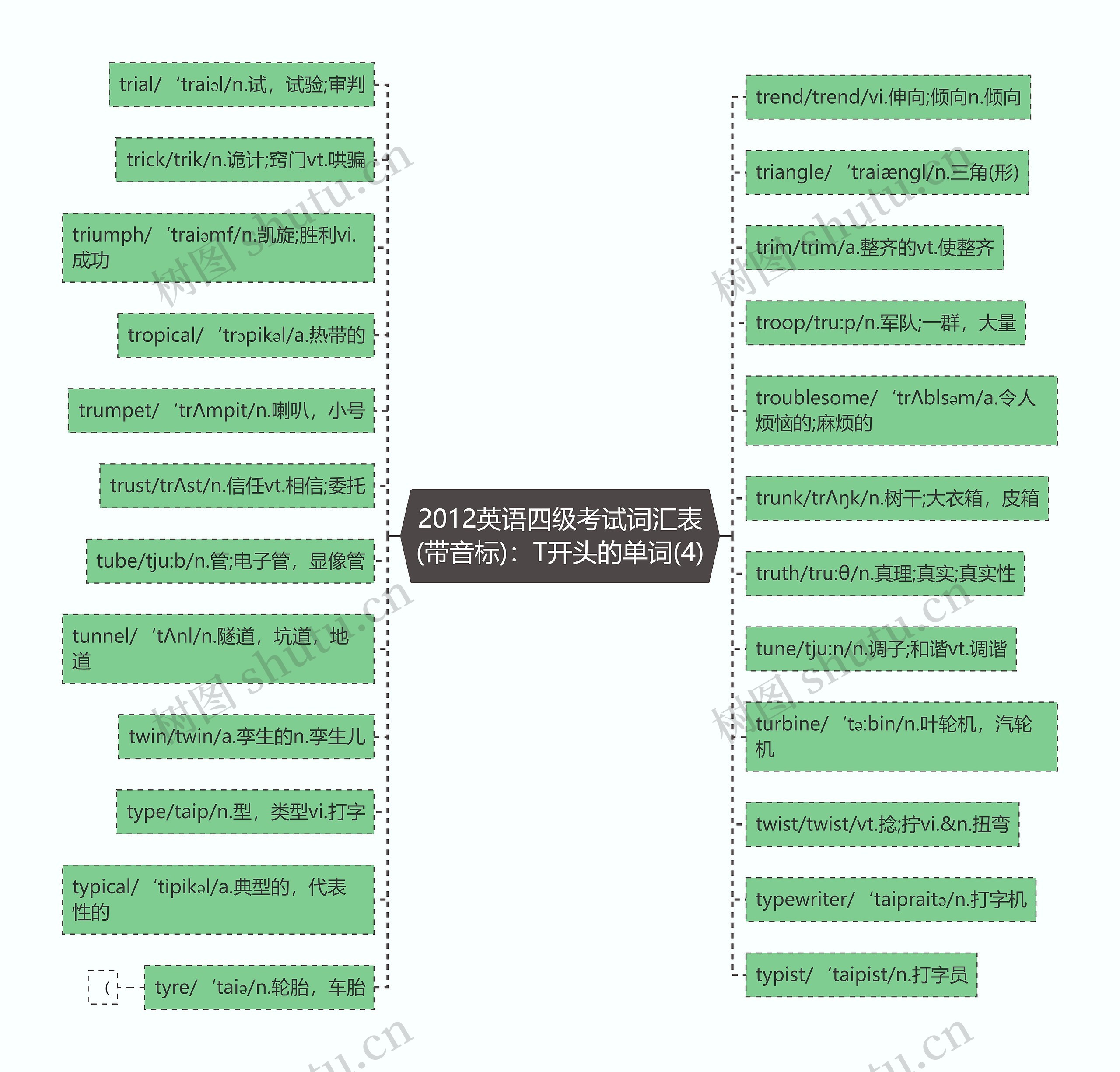 2012英语四级考试词汇表(带音标):T开头的单词(4) 2012英语四级考试词汇表(带音标):T开头的单词(4)