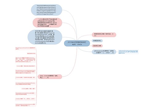 2019年6月英语四级词汇考点：check