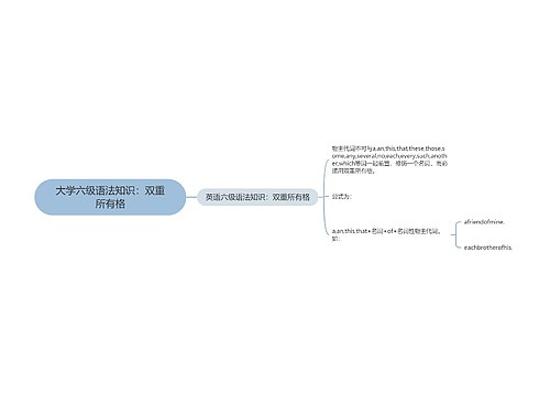 大学六级语法知识：双重所有格