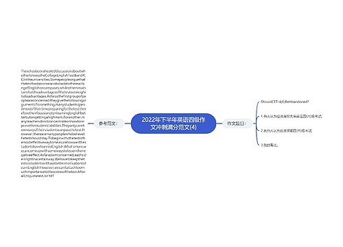 2022年下半年英语四级作文冲刺满分范文(4)