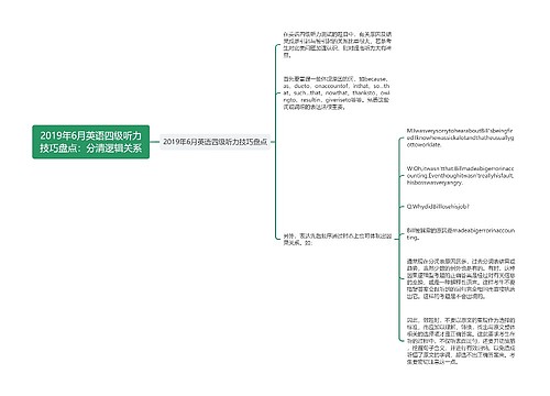 2019年6月英语四级听力技巧盘点：分清逻辑关系