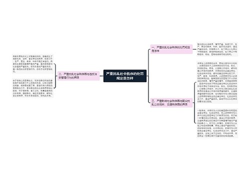 严重扰乱社会秩序的处罚规定是怎样