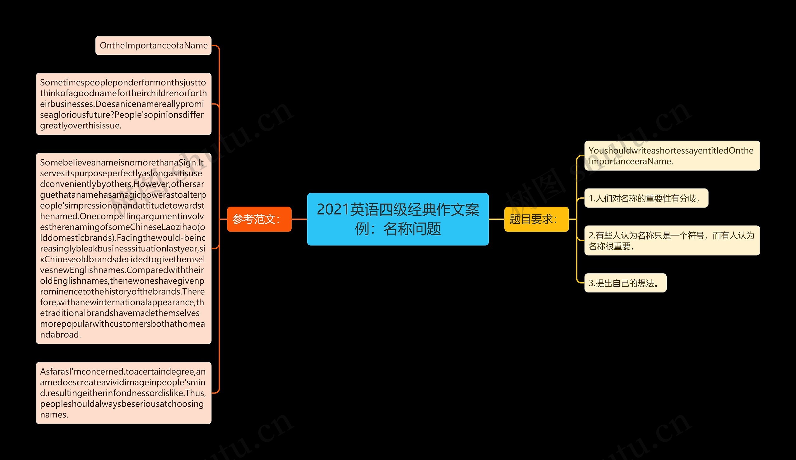 2021英语四级经典作文案例：名称问题