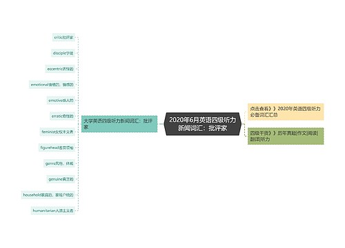 2020年6月英语四级听力新闻词汇：批评家