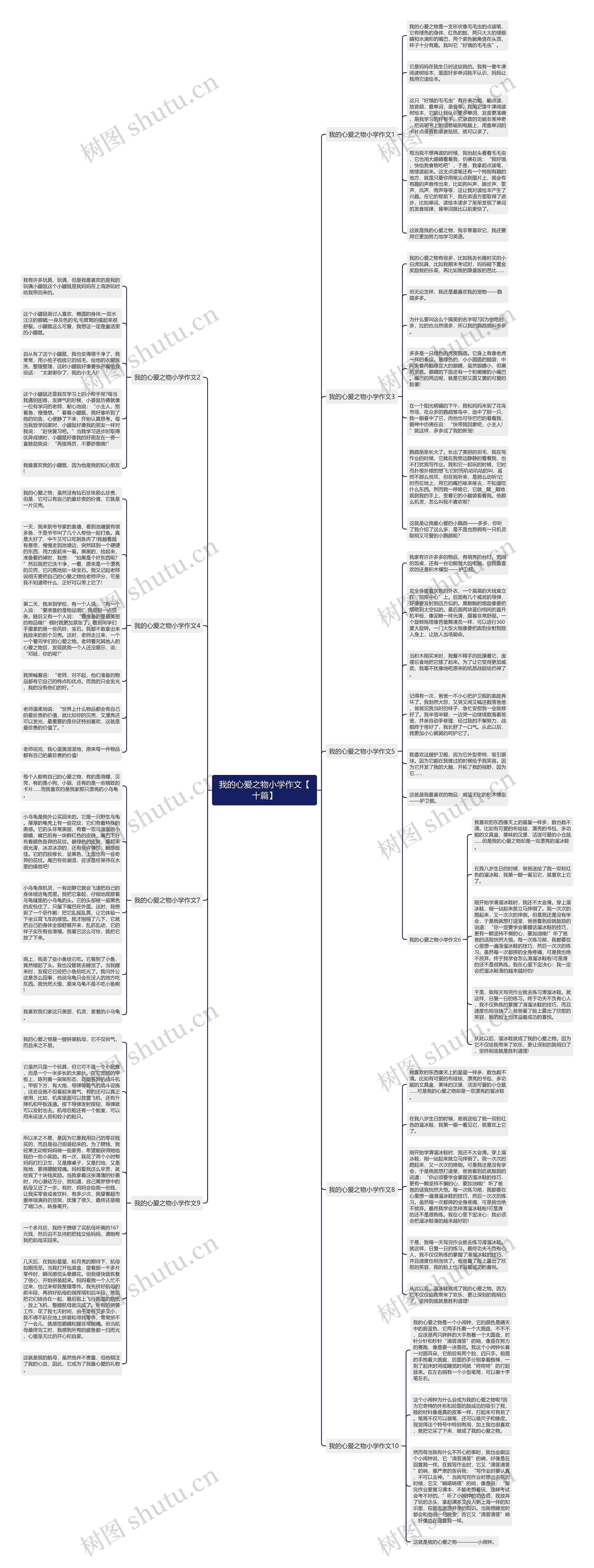 我的心爱之物小学作文【十篇】思维导图