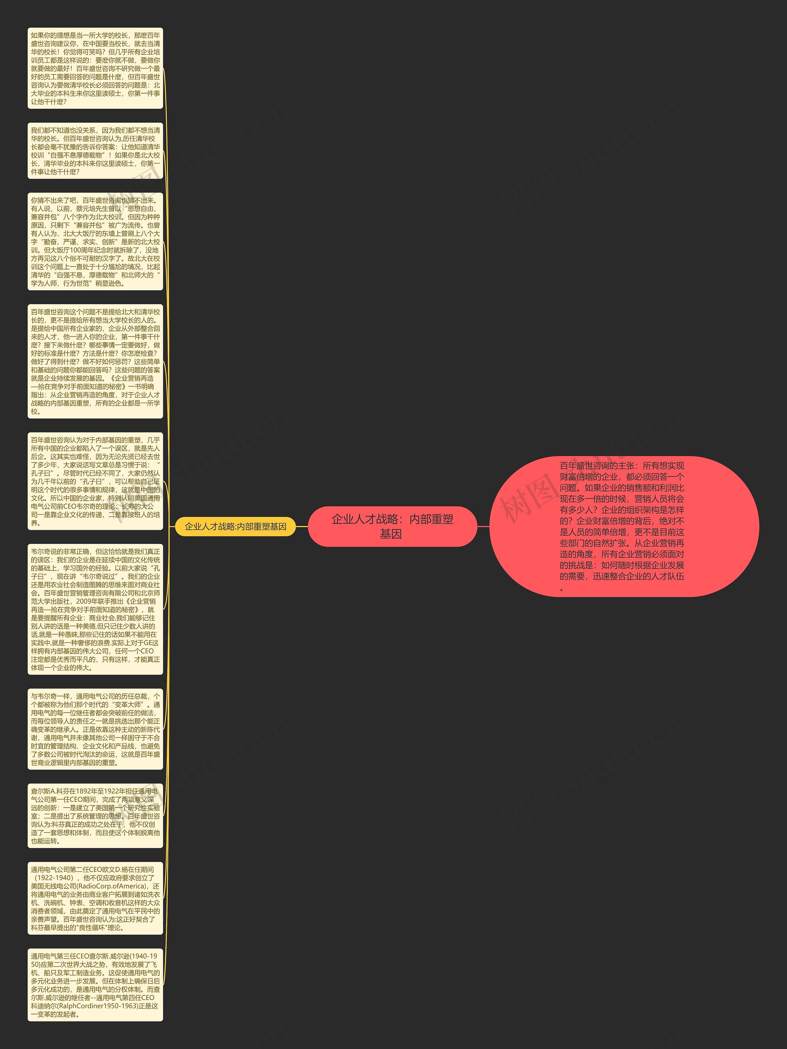 企业人才战略：内部重塑基因 思维导图