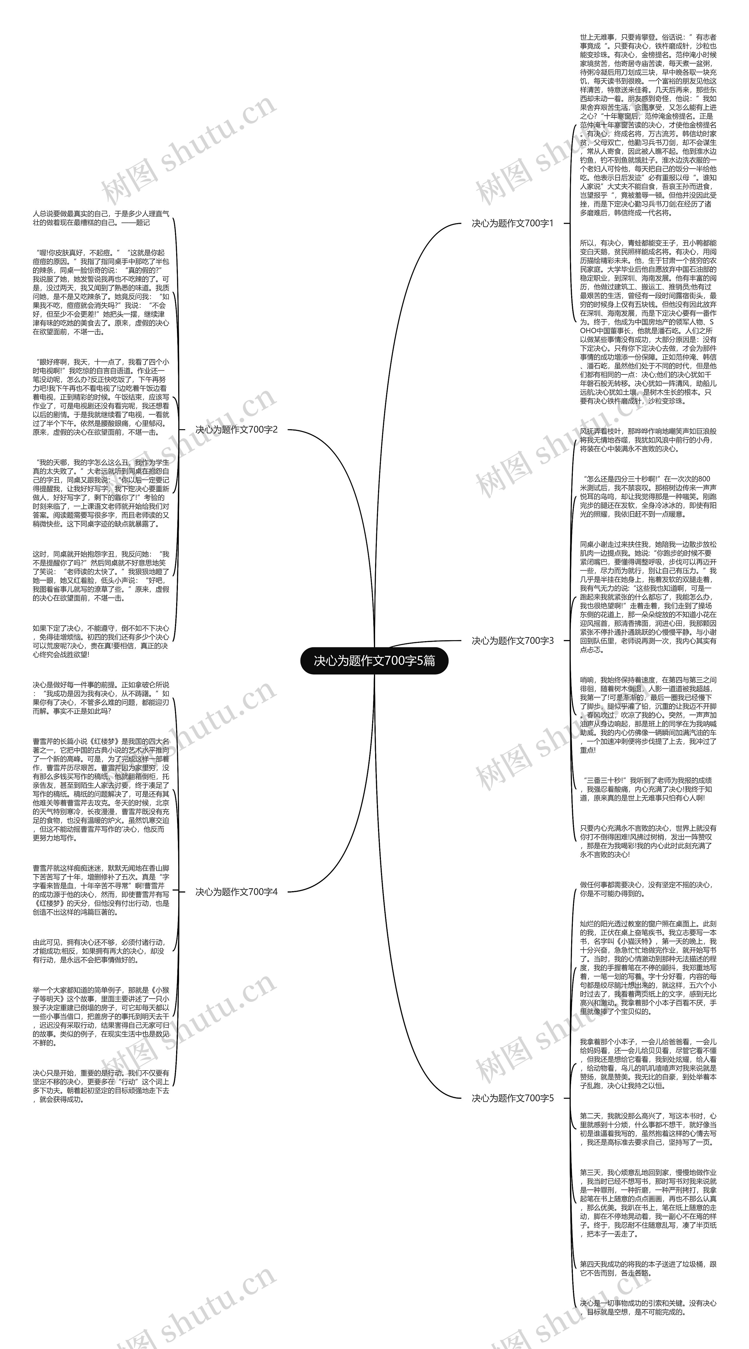 决心为题作文700字5篇思维导图