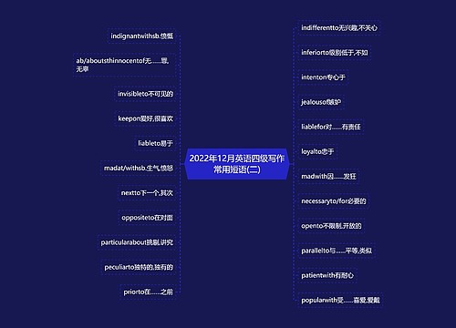 2022年12月英语四级写作常用短语(二)