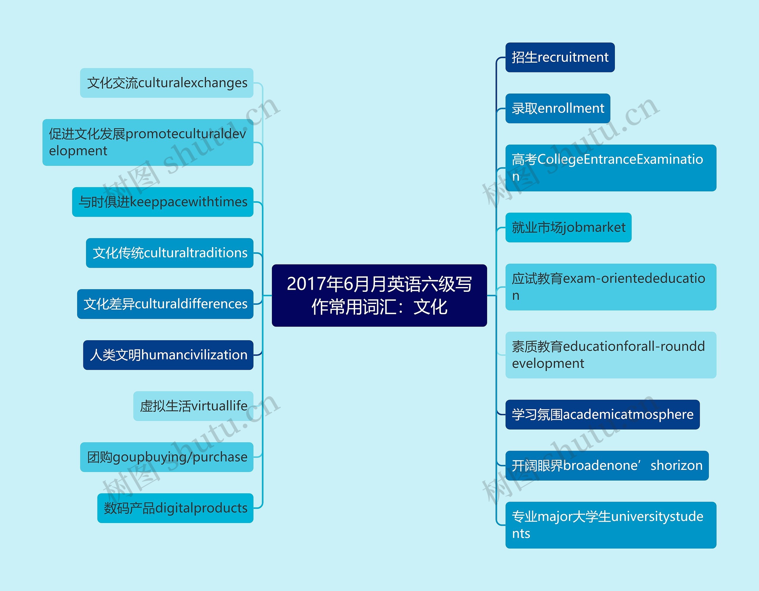 2017年6月月英语六级写作常用词汇：文化