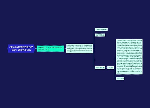 2022年6月英语四级作文范文：试图更新知识