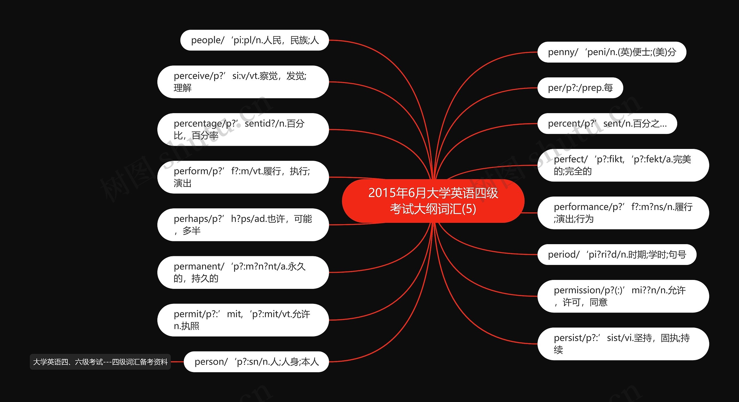 2015年6月大学英语四级考试大纲词汇(5)