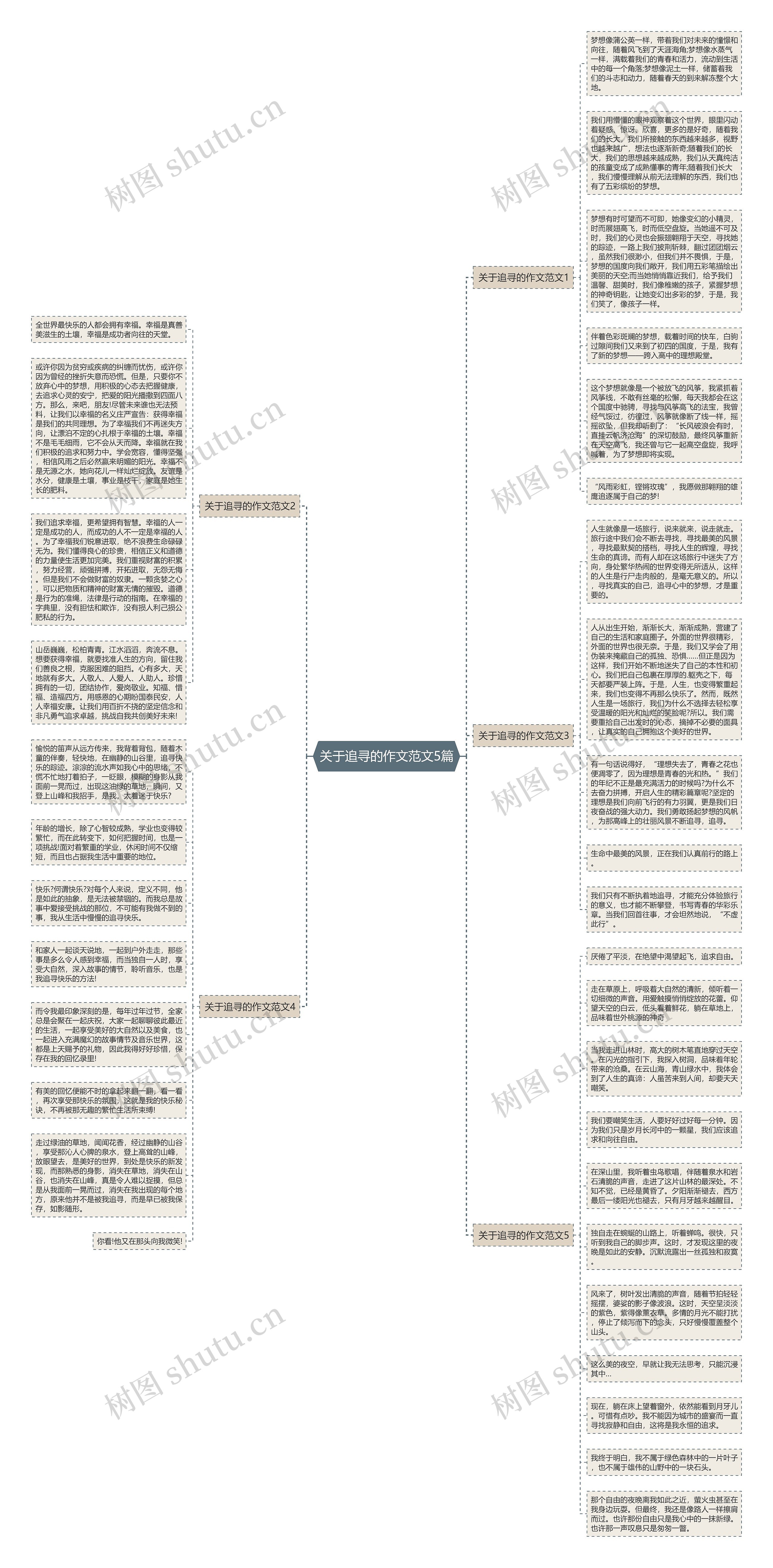 关于追寻的作文范文5篇思维导图