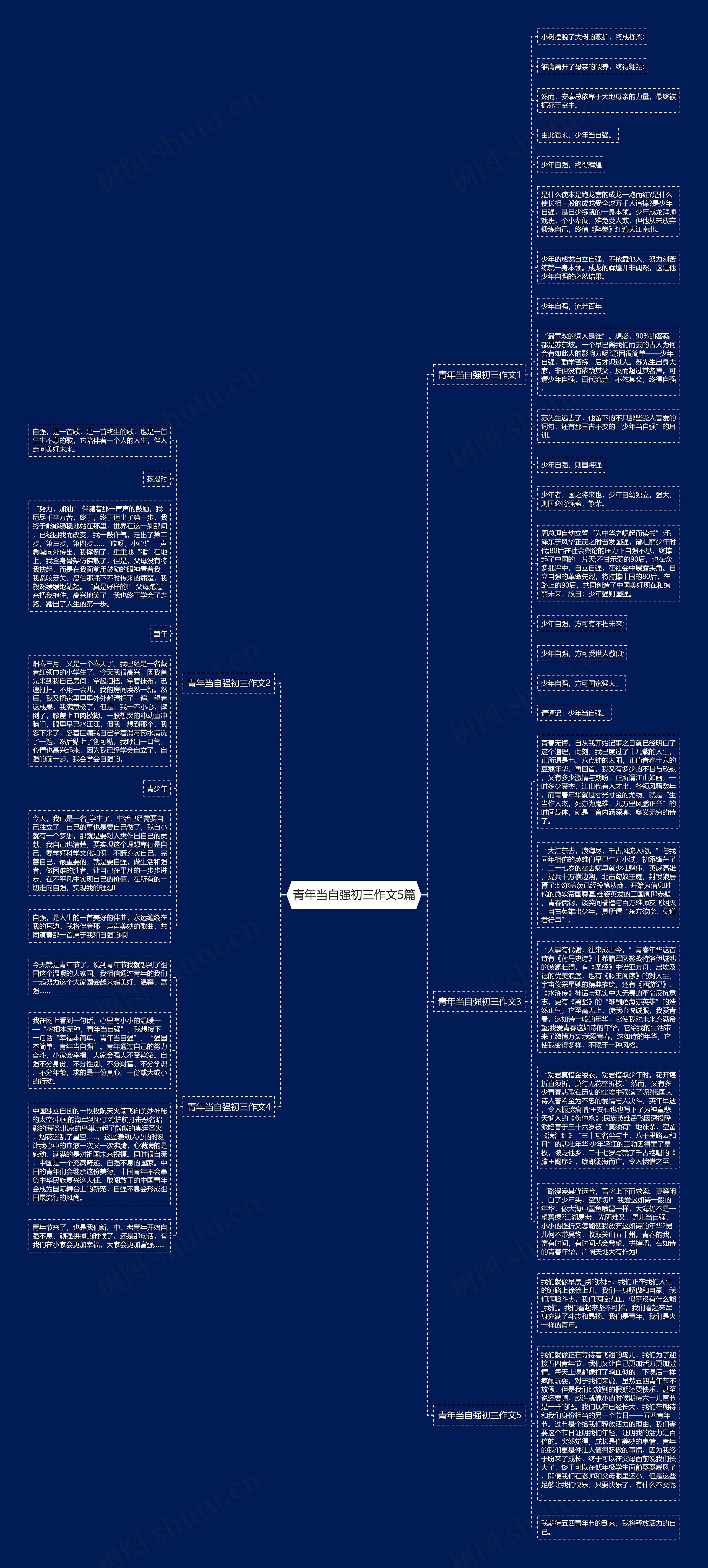 青年当自强初三作文5篇思维导图