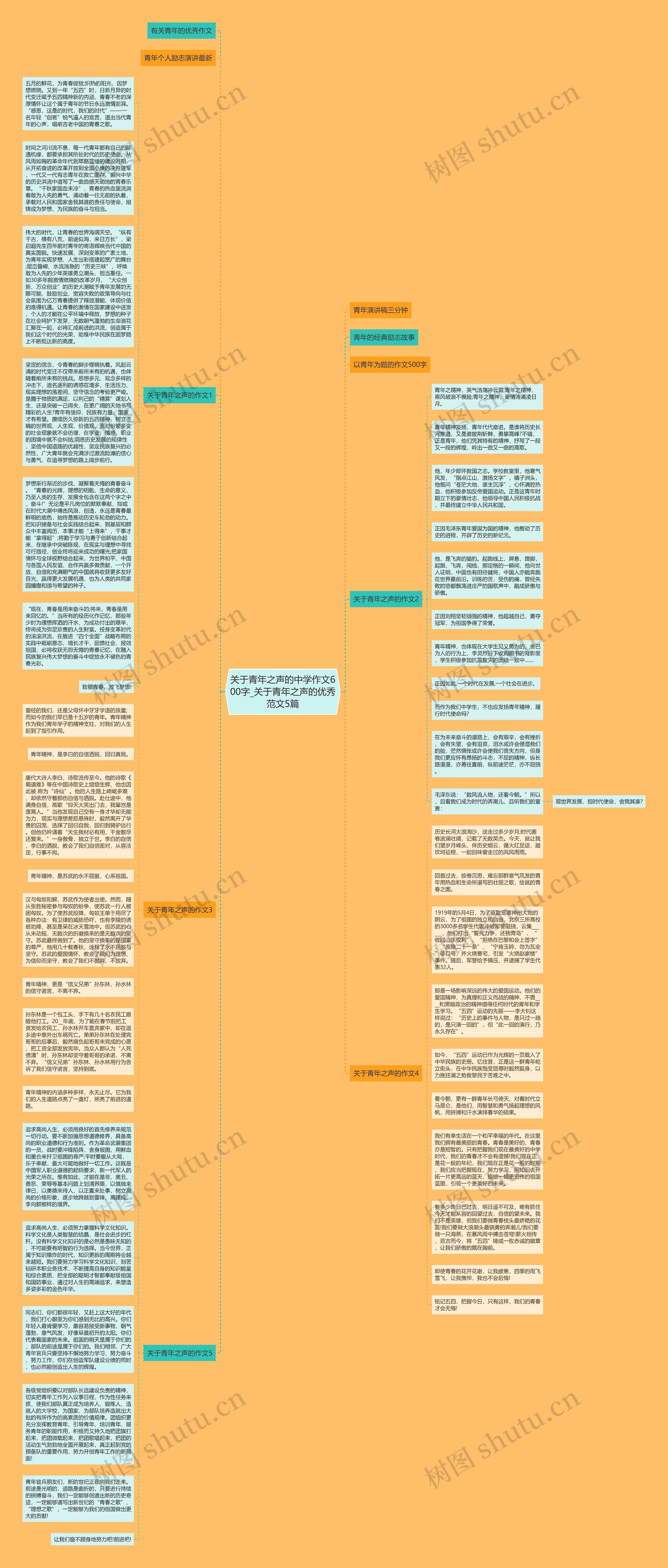 关于青年之声的中学作文600字_关于青年之声的优秀范文5篇思维导图