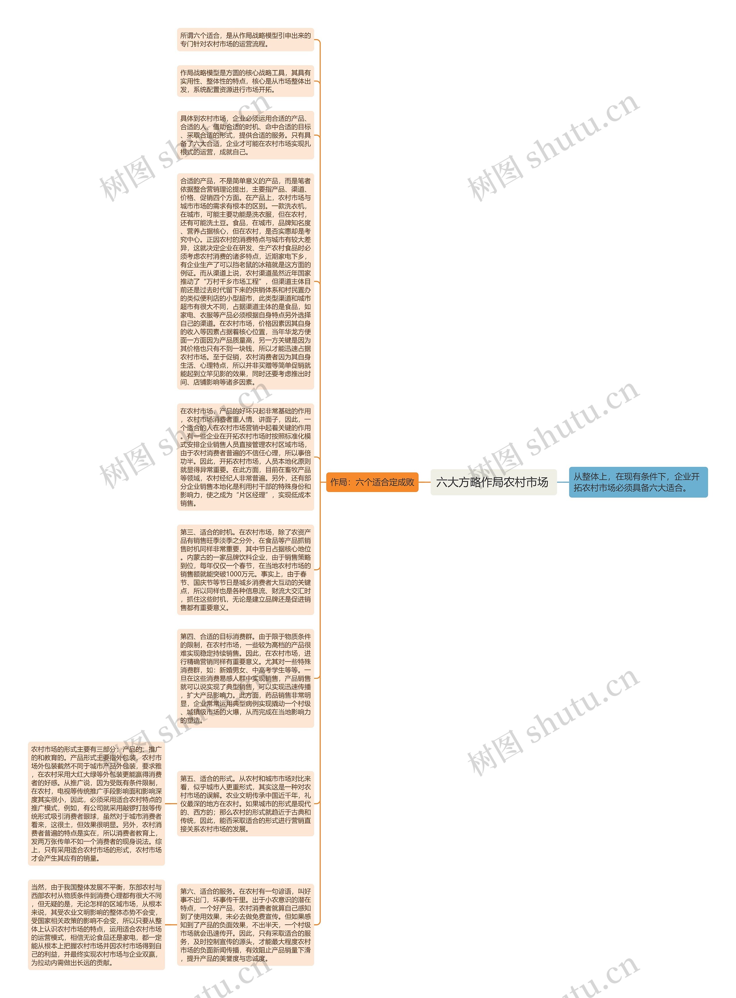 六大方略作局农村市场 思维导图