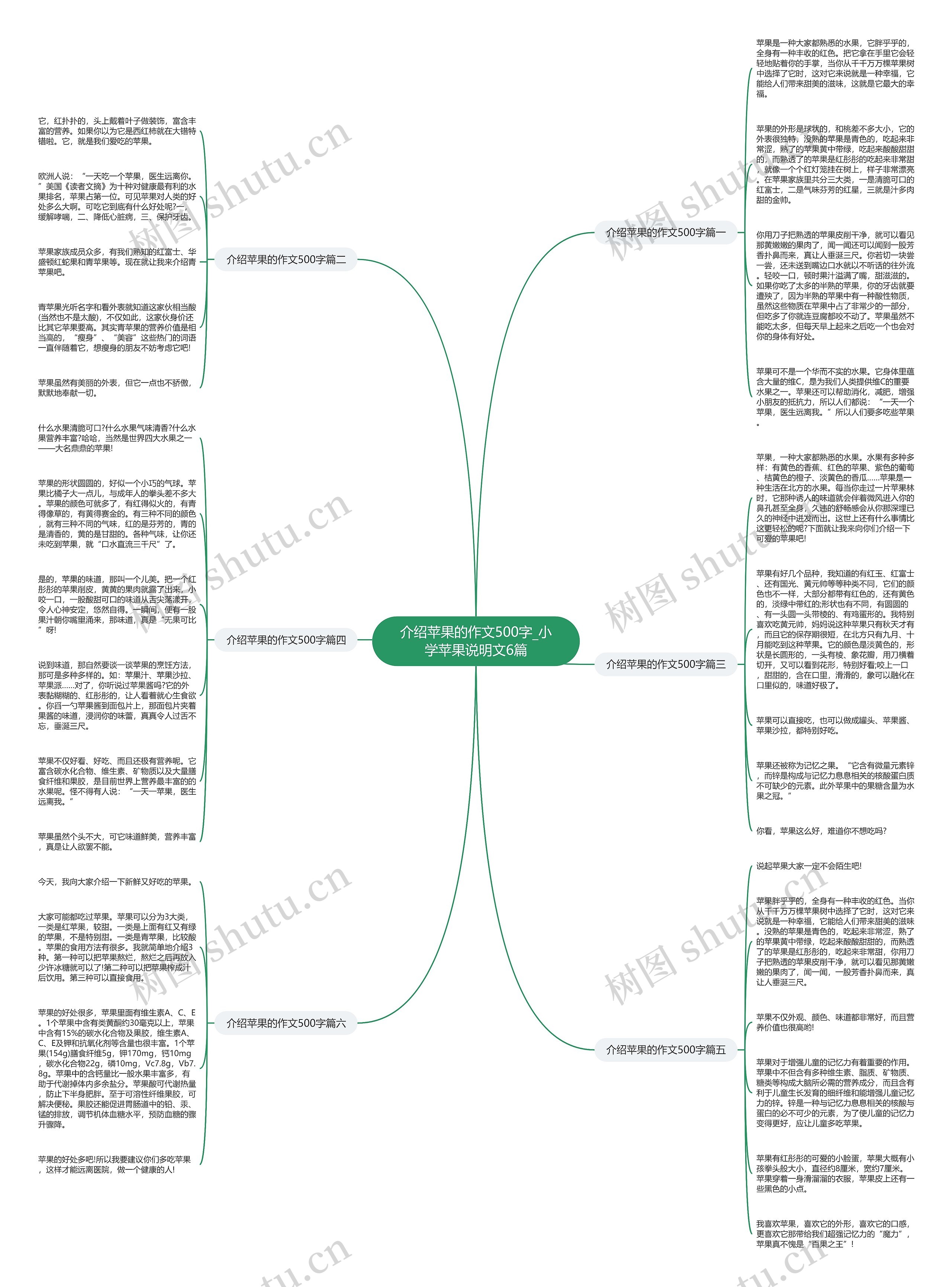 介绍苹果的作文500字_小学苹果说明文6篇思维导图