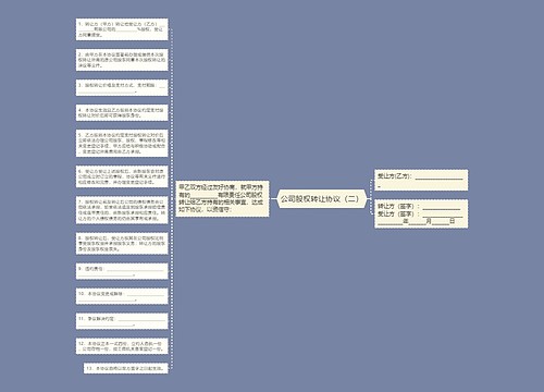 公司股权转让协议（二）