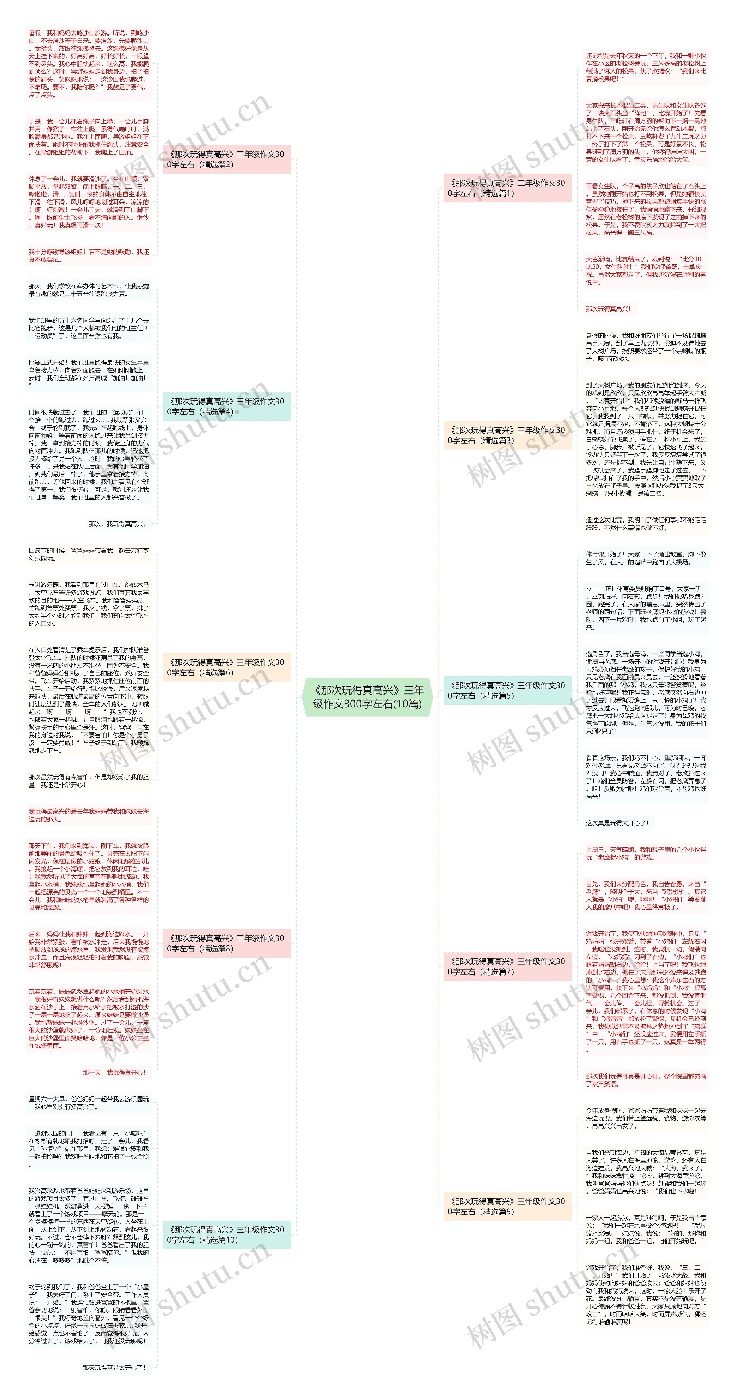 《那次玩得真高兴》三年级作文300字左右(10篇)