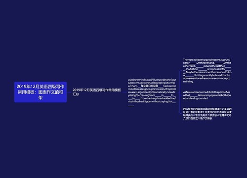 2019年12月英语四级写作常用模板：图表作文的框架