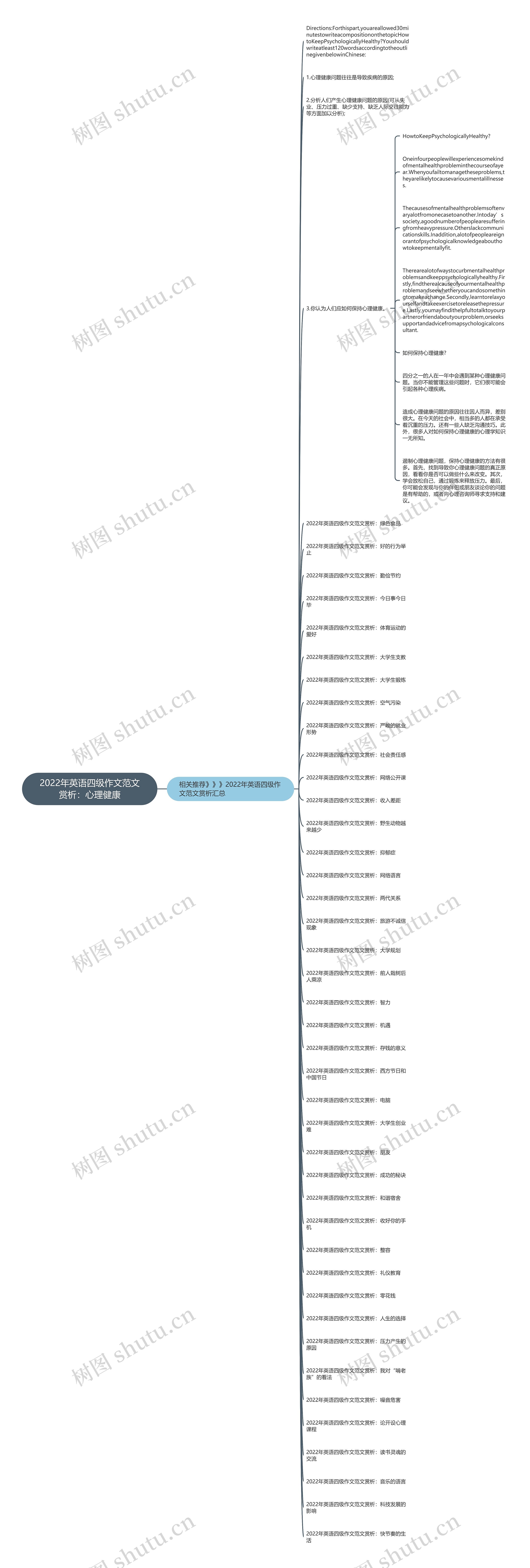 2022年英语四级作文范文赏析：心理健康