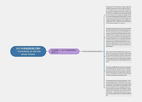 2021年英语四级美文赏析：Comments on the American Dream