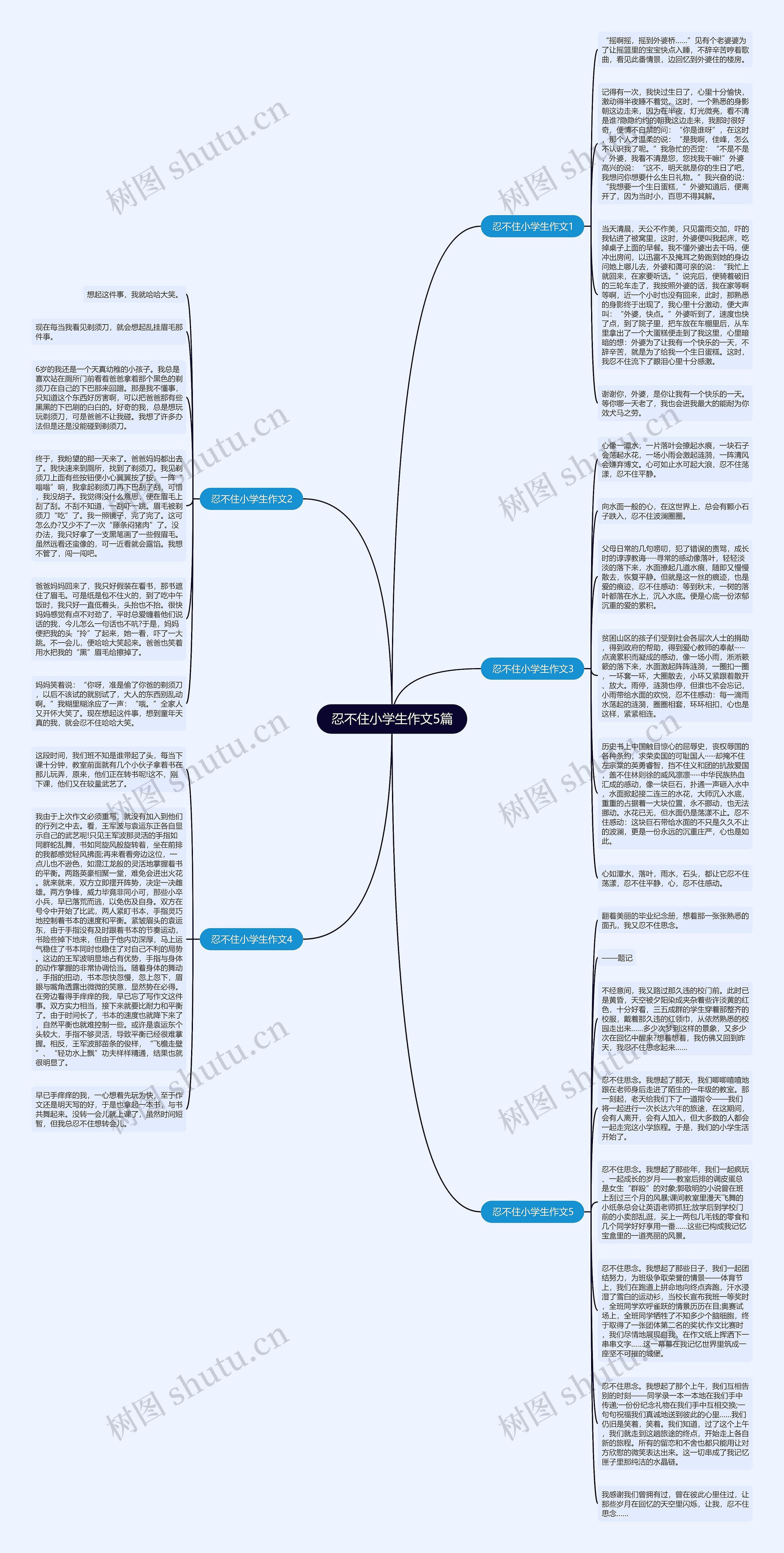 忍不住小学生作文5篇思维导图