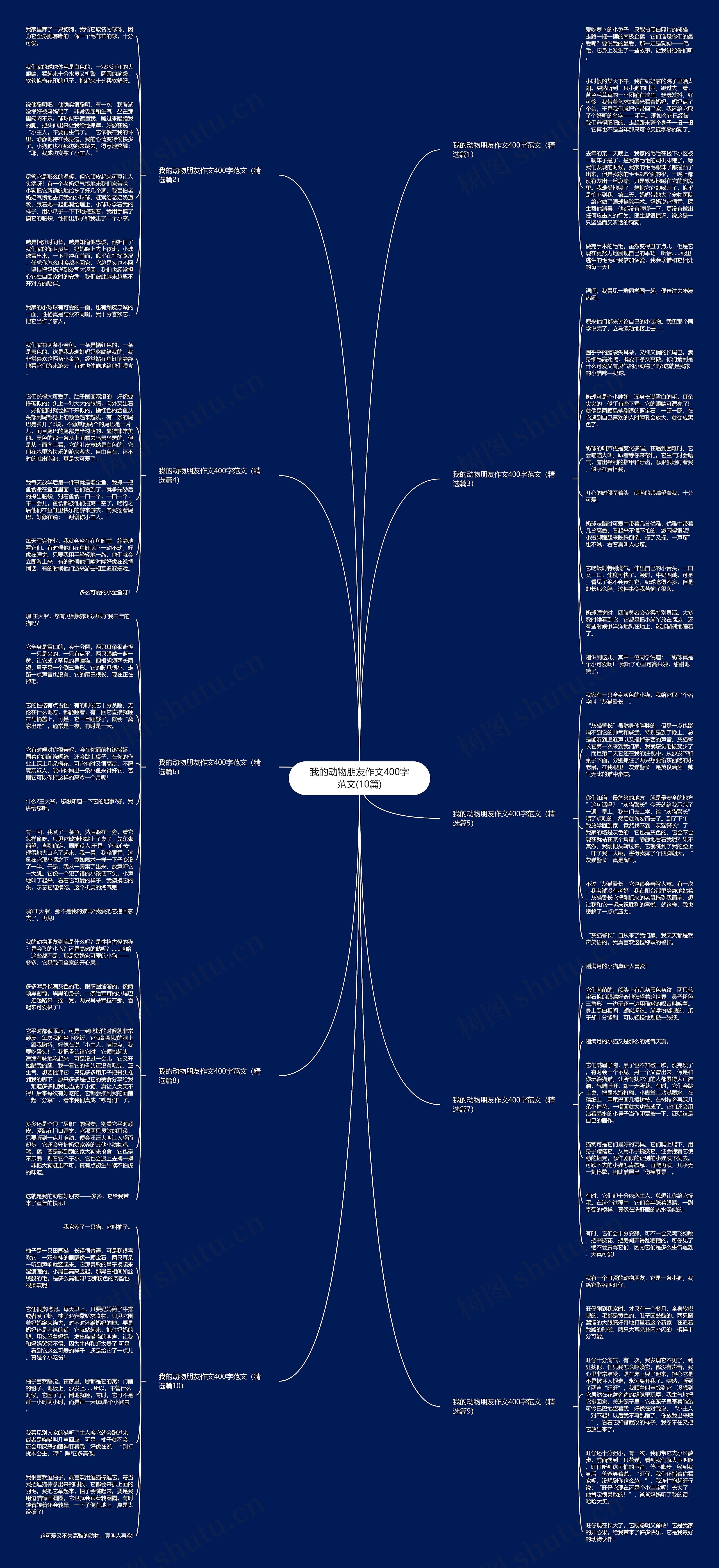 我的动物朋友作文400字范文(10篇)思维导图