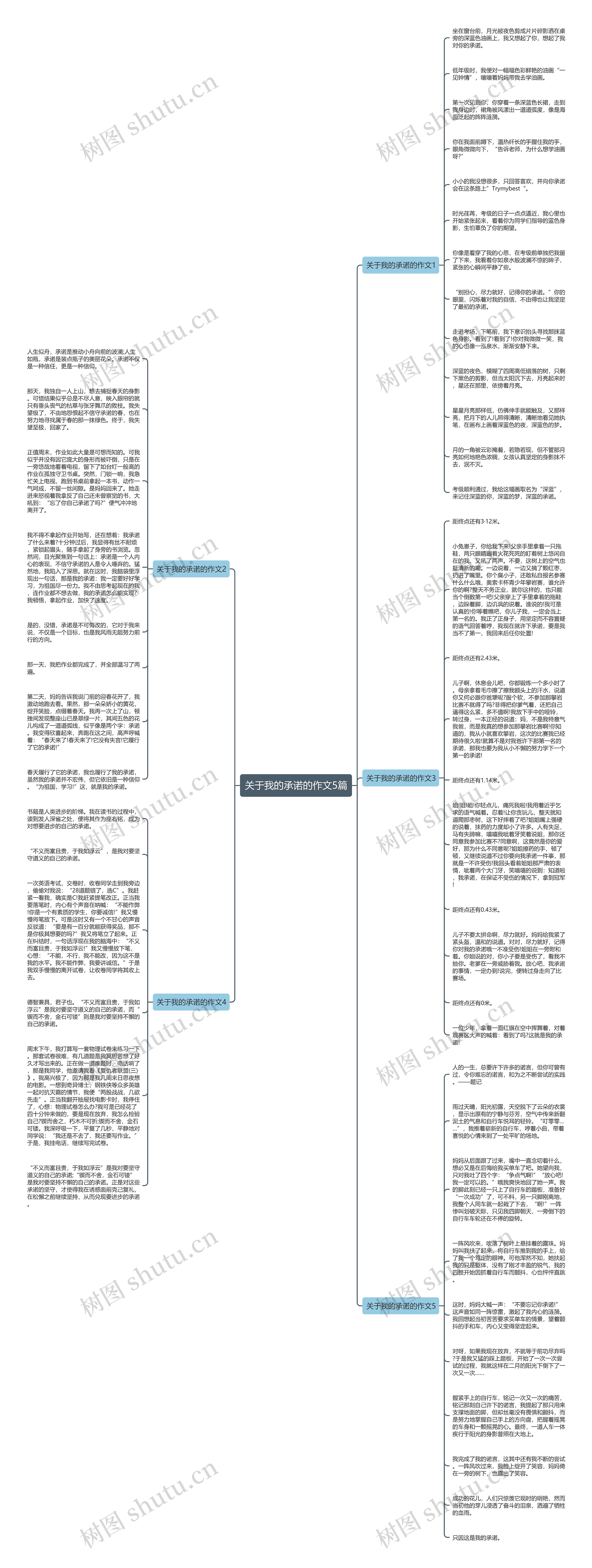 关于我的承诺的作文5篇思维导图